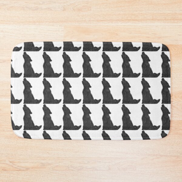Aperçu de l'œuvre Silhouette de loup au crayon hurlant créée et vendue par FloofCat.