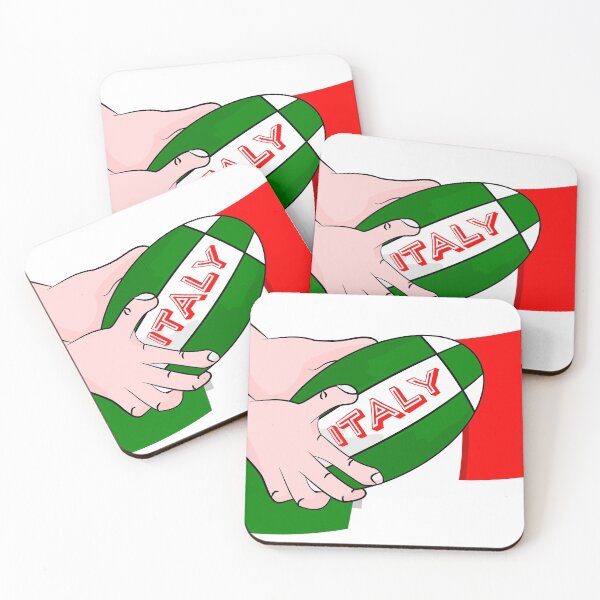 Item preview, Italy Rugby Ball Flag designed and sold by piedaydesigns.