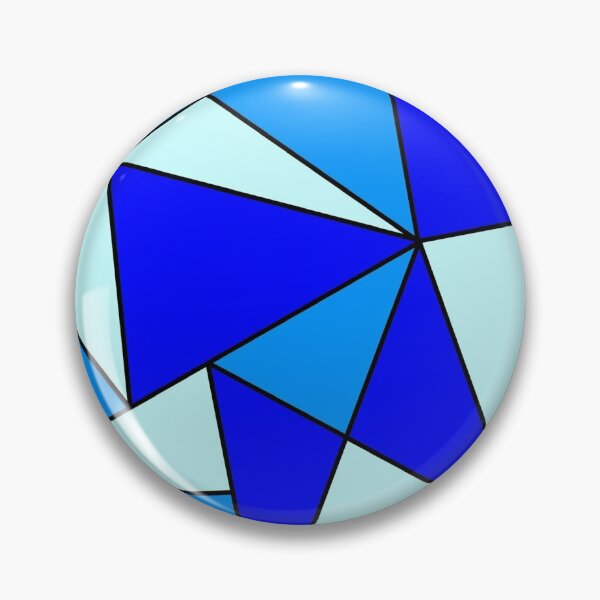 Item preview, Tri color triangle design blue with black outline designed and sold by Kaysart2020.