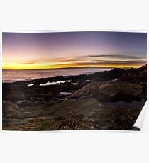 Nerves coast at sunset Poster