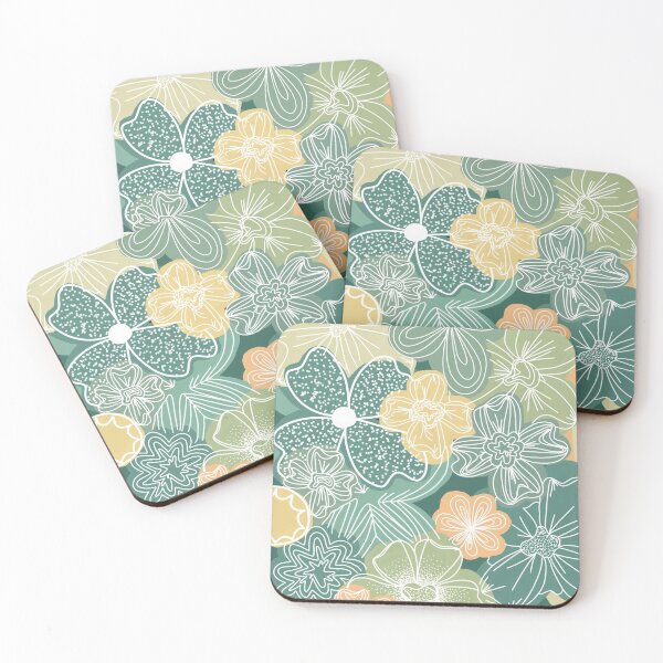 Item preview, Greens, Yellows and Orange Flowers designed and sold by emmalemon8.