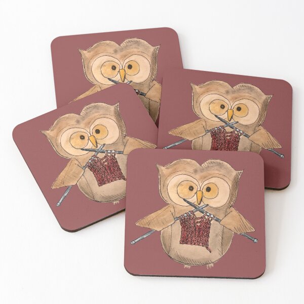 Item preview, Knitting Owl - Red class designed and sold by sarahekj.