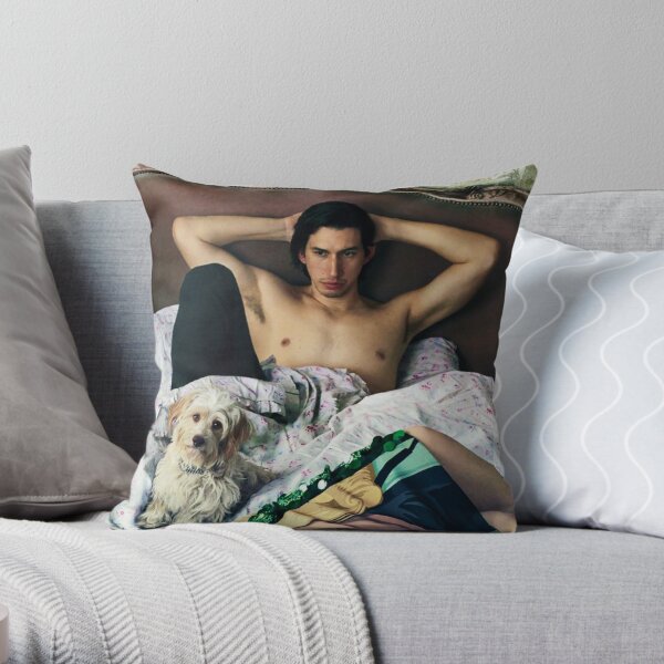 Adam Driver with Dog Photosession Throw Pillow for Sale by goon