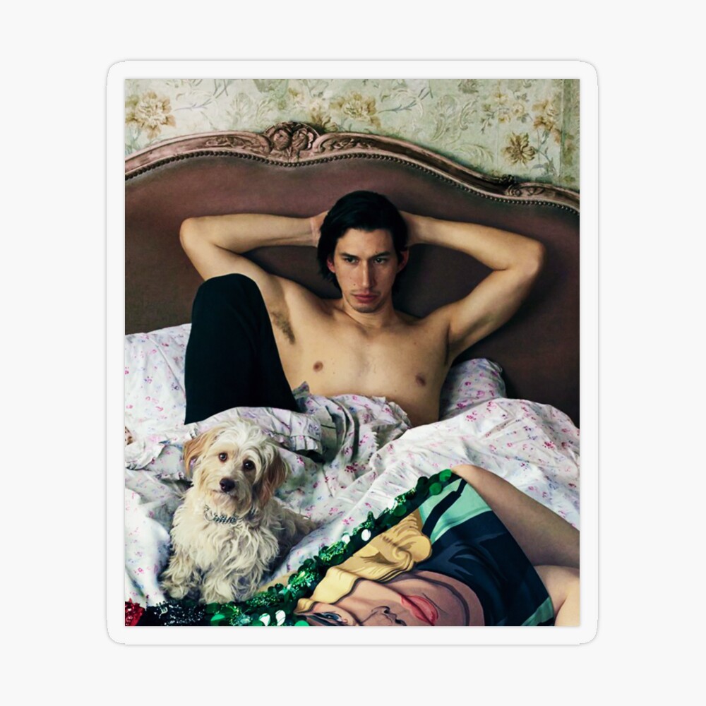 Adam Driver with Dog Photosession Throw Pillow for Sale by goon