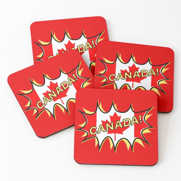 Item preview, Canadian Flag Comic Style Starburst designed and sold by piedaydesigns.