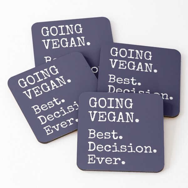 Item preview, GOING VEGAN. Best. Decision. Ever. - White Vintage Typewriter Font designed and sold by Susan Prolman.