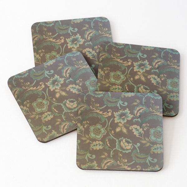 Item preview, Blue Floral on Chocolate designed and sold by Ron Curlee.