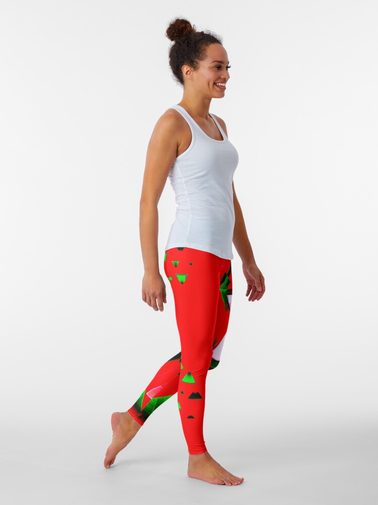 Thumbnail 2 of 5, Leggings, Fiesta Rojo designed and sold by kinkatstyle.