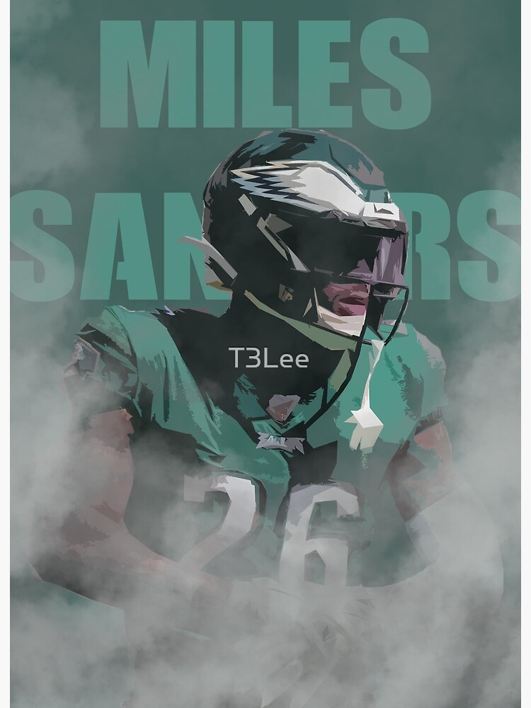 Miles Sanders Home Jersey Poster for Sale by designsheaven