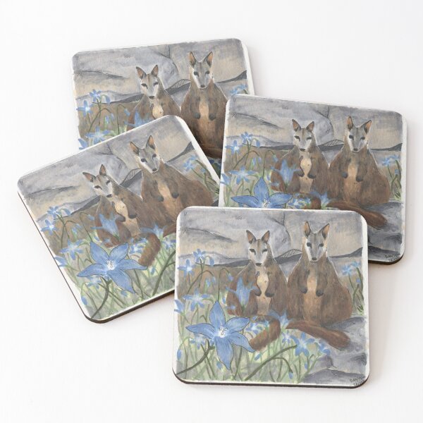 Item preview, Wallabies & Royal Bluebells designed and sold by ddanyen.