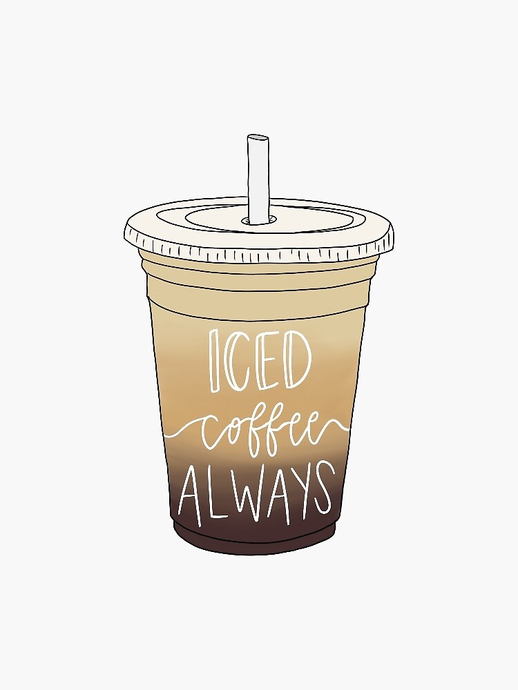 iced coffee Sticker for Sale by ahp00