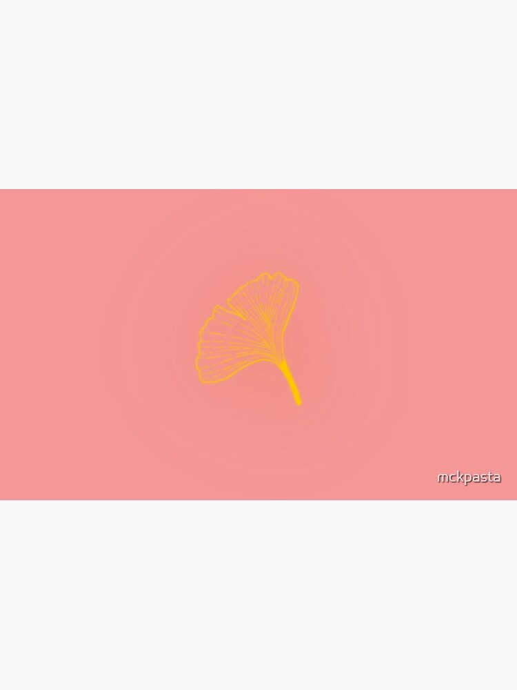Gold ginkgo leaf design/pink by mckpasta