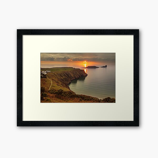 Item preview, Sunset over Worms Head, Rhossili Bay designed and sold by Dan Santillo.