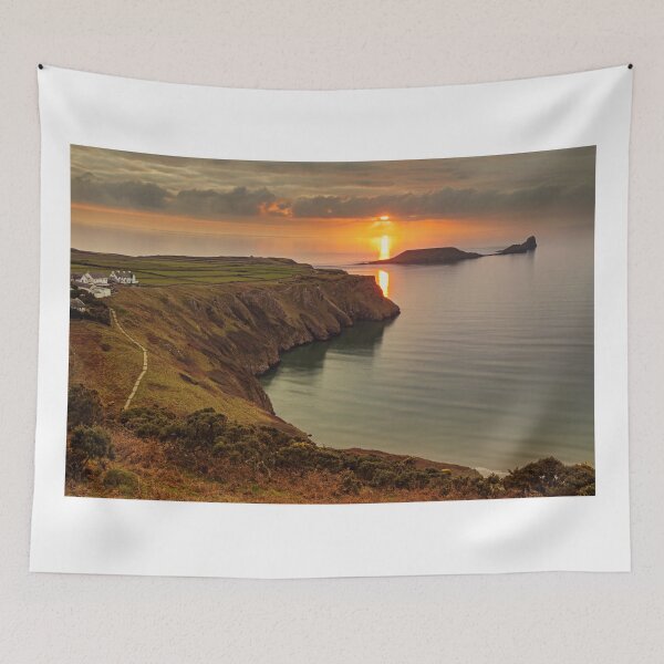Item preview, Sunset over Worms Head, Rhossili Bay designed and sold by Dan Santillo.