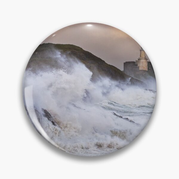 Item preview, Storm Ophelia at Mumbles Lighthouse designed and sold by Dan Santillo.