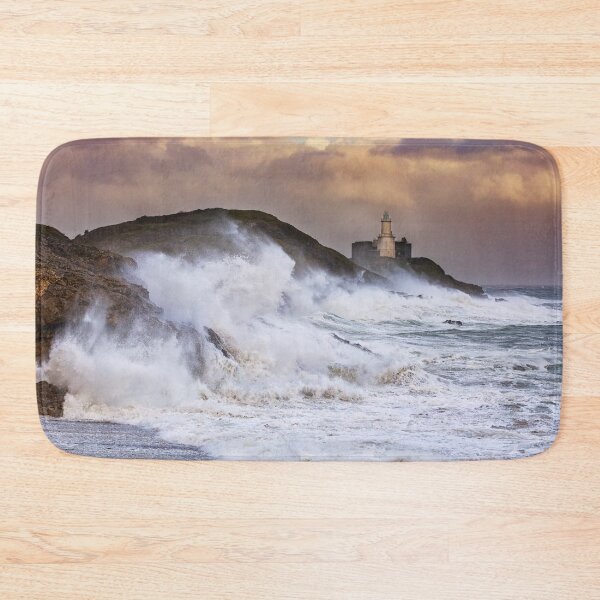 Item preview, Storm Ophelia at Mumbles Lighthouse designed and sold by Dan Santillo.