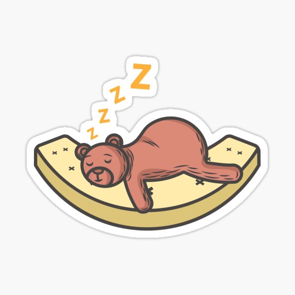 "sleepy bear" Sticker for Sale by pronin1187 Redbubble