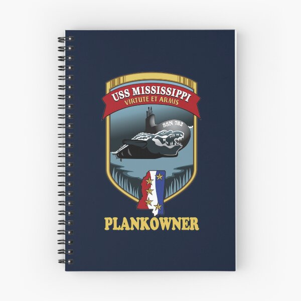 Item preview, SSN-782 USS Mississippi Plank Owner Crest for Dark Colors designed and sold by Nikki SpaceStuffPlus.