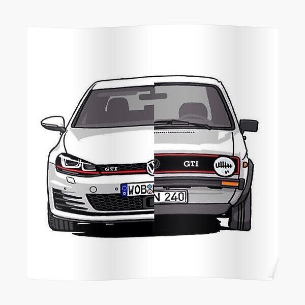 VW Golf GTI Generation Poster