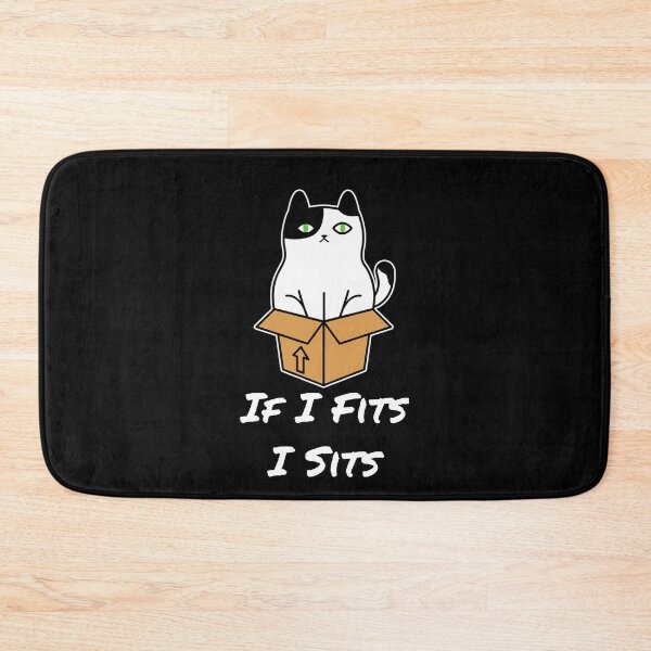 Item preview, If I Fits I Sits Funny Meme Cat Lover Gift Cat In A Box designed and sold by DanVsPOD.