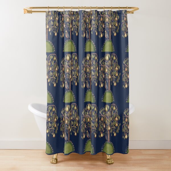 Isolating partridge under a pear tree Shower Curtain