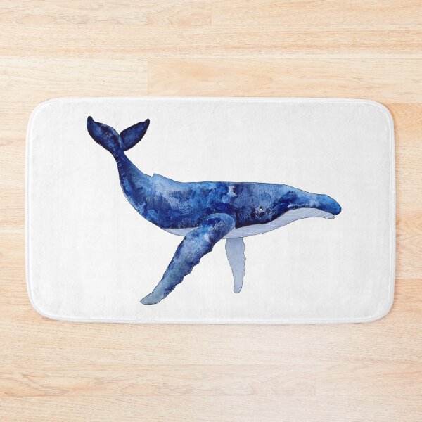 Item preview, WHALE LOVERS GIFT - HUMPBACK WHALE - DEEP BLUE WATERCOLOR designed and sold by Susan Prolman.
