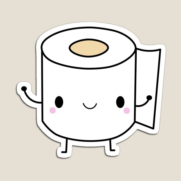 Super Toilet Paper Man! Kawaii Funny Bathroom Gift Idea Sticker for Sale  by mariekawaii