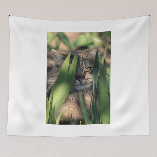Item preview, Cute cat sitting in garden designed and sold by olena2552.