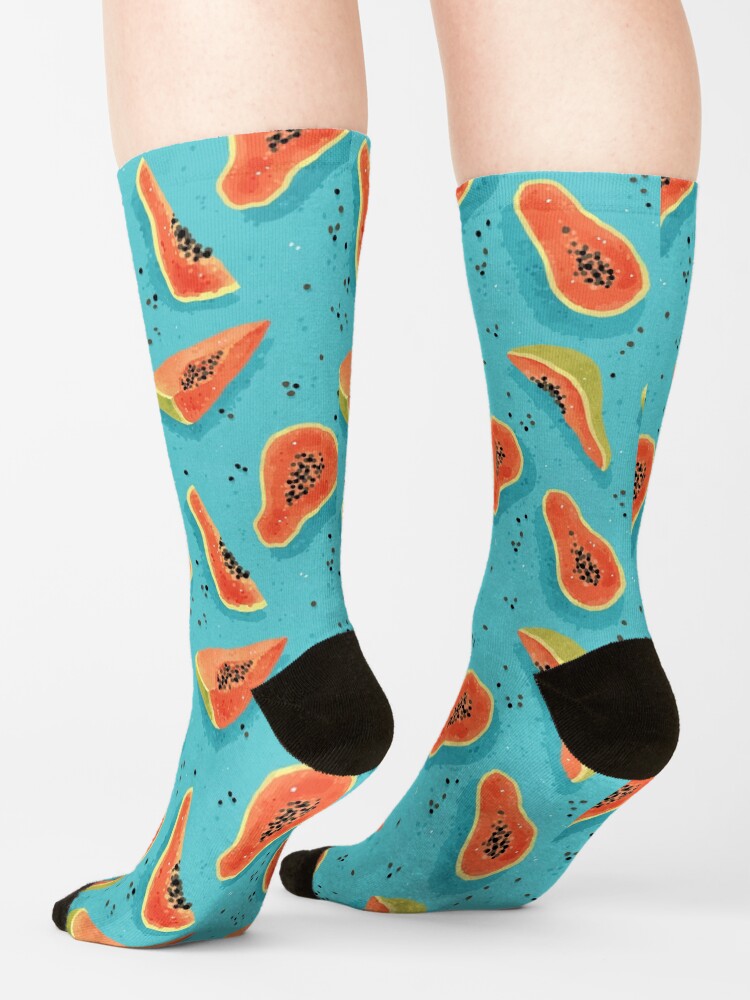 Alternate view of Papaya Pattern Socks
