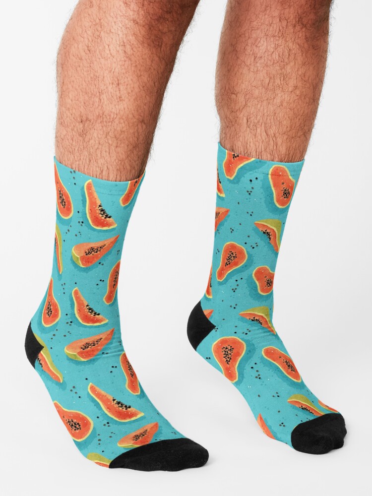 Alternate view of Papaya Pattern Socks