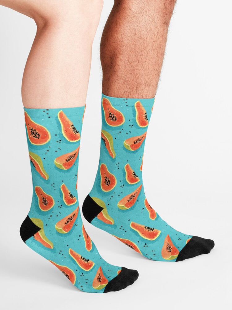 Alternate view of Papaya Pattern Socks