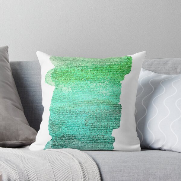 Spring theme inspired by Emerald. Throw Pillow