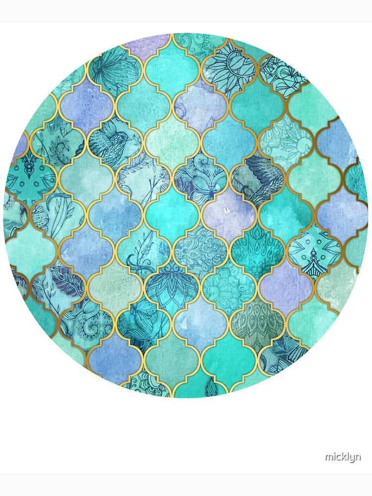 Society6 ケース Cool Jade & Icy Mint Decorative Moroccan Til Cool Jade & Icy Mint Decorative Moroccan Tile Pattern