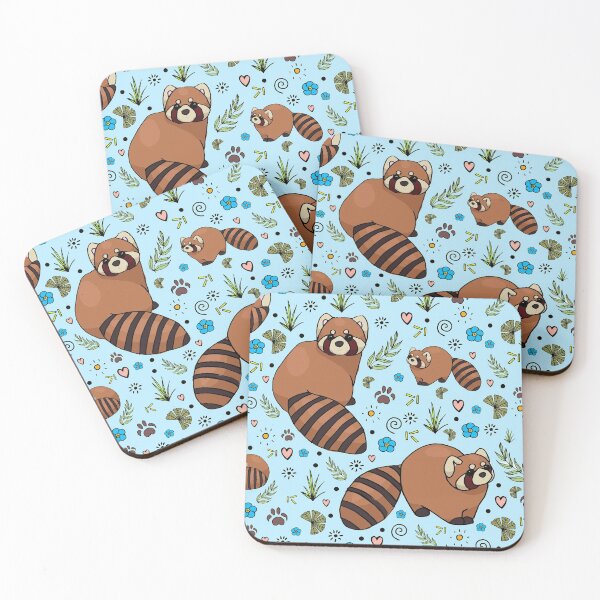 Item preview, Red Pandas in Blue designed and sold by Nemki.