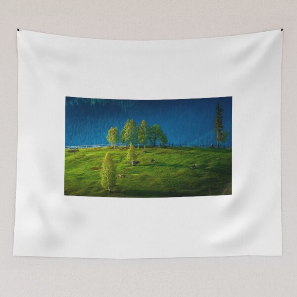 Item preview, Green hills during spring or summer. Beautiful mountain view at sunset or sunrise designed and sold by Alex2789.