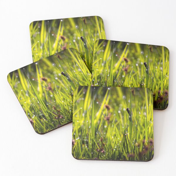 Item preview, Green grass and dew at sunrise or sunset during spring designed and sold by Alex2789.