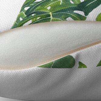 Alternate view of Monstera deliciosa Watercolor Painting Background Pattern Floor Pillow