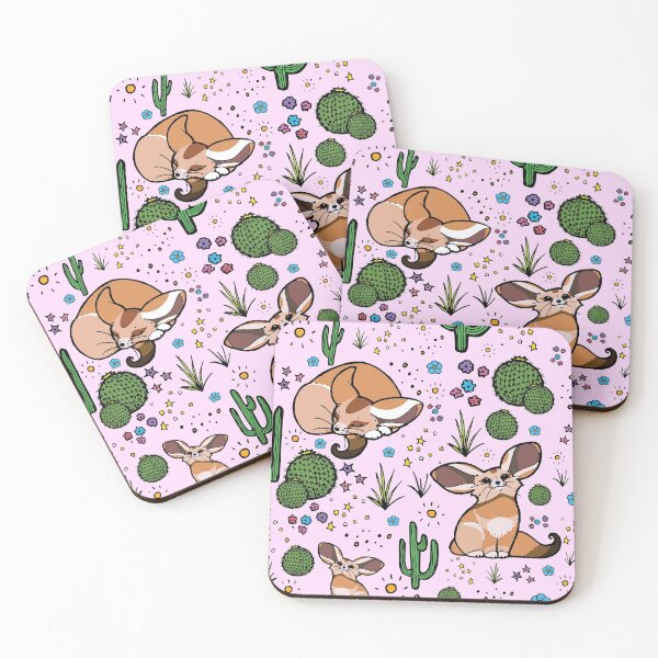Item preview, Fennec Foxes in Pink designed and sold by Nemki.