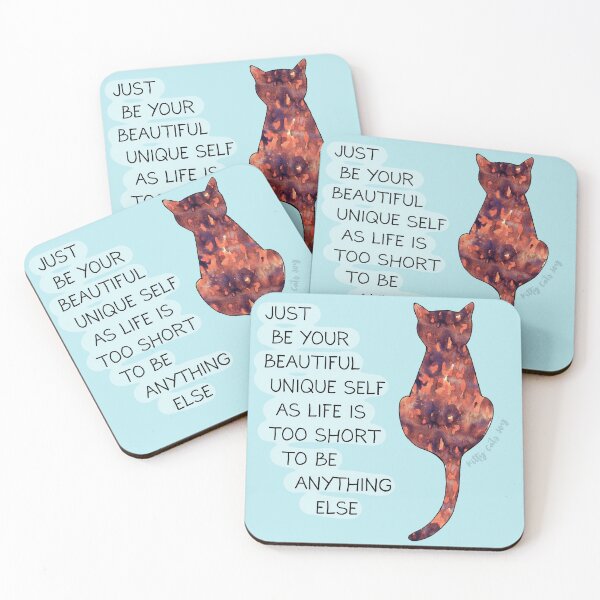 Item preview, Just Be Your Beautiful Unique Self - Inspirational Quote designed and sold by KittyCatsJoy.