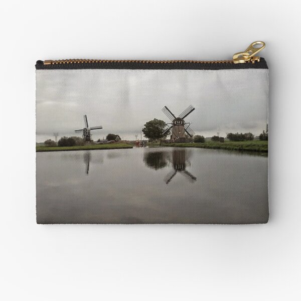 Landscape With Water And Windmills Zipper Pouch