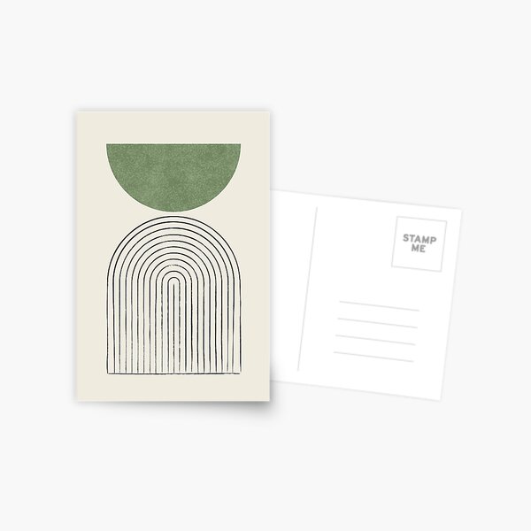 Item preview, Arch Balance Green - Mid century modern designed and sold by moonlightprint.