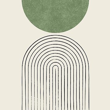 Artwork thumbnail, Arch Balance Green - Mid century modern by moonlightprint