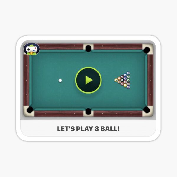  GamePigeon Let s Play 8 Ball Sticker For Sale By Yasath Redbubble