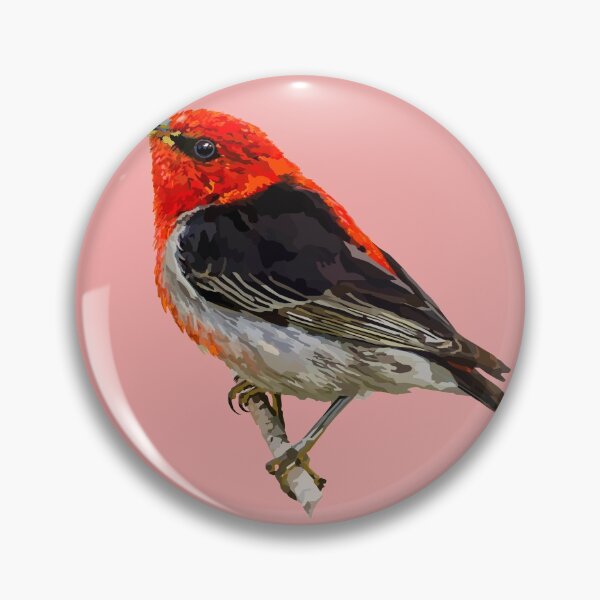 Item preview, Scarlet Honeyeater Geometric Art Low Poly designed and sold by Wendy Steinberg Artist.