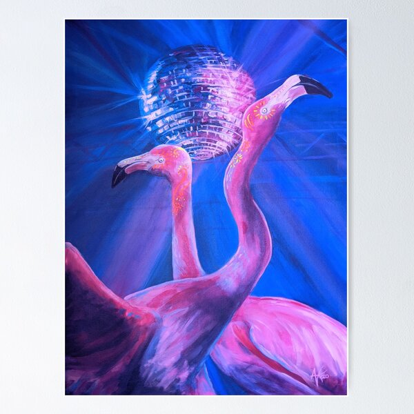 Flamingo Dancers Poster