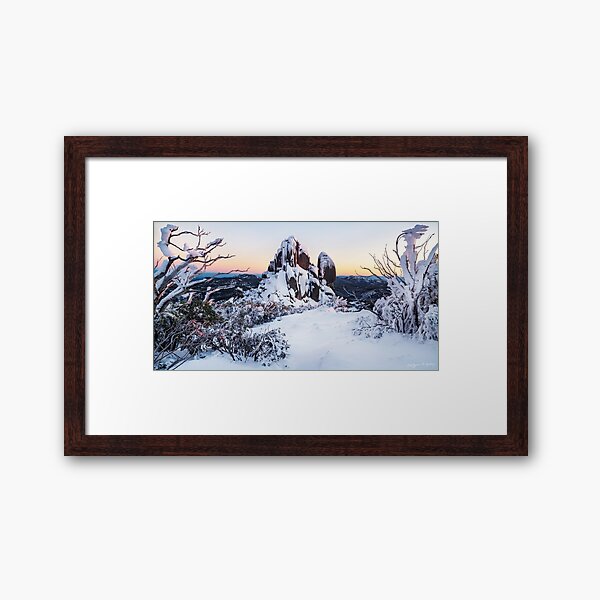 A Snow-covered Sunrise Framed Art Print