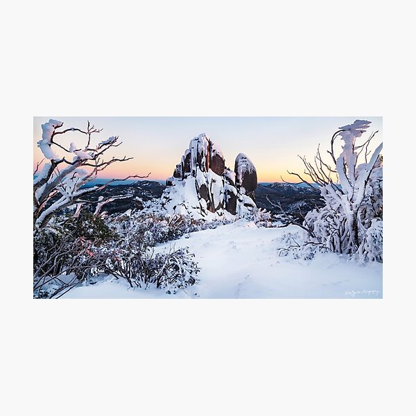 A Snow-covered Sunrise Photographic Print