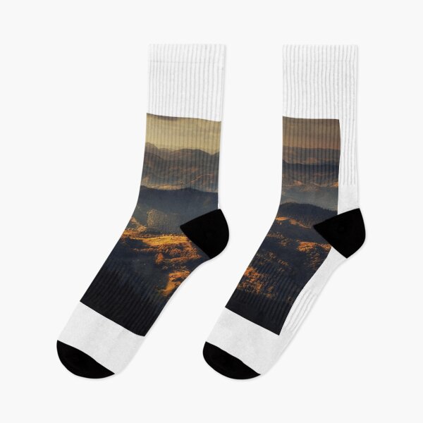 Item preview, Mountain peaks at sunset. Panorama of mountain chain from a top view designed and sold by Alex2789.