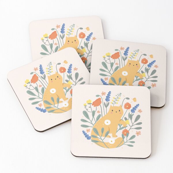 Item preview, Red cat in the garden  designed and sold by crealizable.