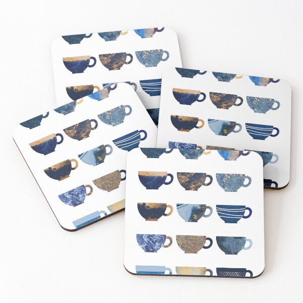Item preview, Pretty Blue Art Cups designed and sold by millamix.